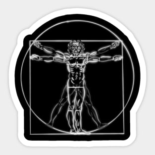 Leonardo da vinci vitruvian man Sticker